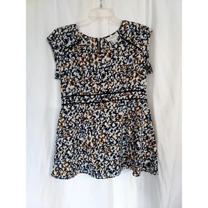 Motherhood Maternity black blue print Top